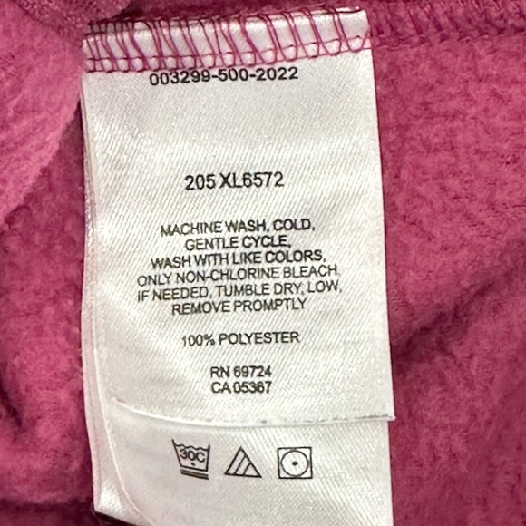 Columbia Girls Kids Youth Medium Full Zip Fleece Jacket Hoodie Kangaroo Pocket - Picture 8 of 8